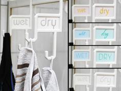 Towel Organizer | Shower Hook With State Sign 3D Printer Model