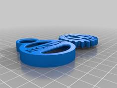 HONDA GEAR KEY CHAIN 3D Printer Model