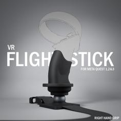 VR Flightstick For Meta Quest 1 2 3, VTOL VR Grip 3D Printer Model