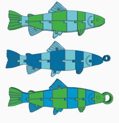 Articulated Fish (Dual Extrusion) 3D Printer Model