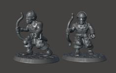 28mm – Orc / Goblin / Hobgoblin Archer Miniature With Bow 3D Printer Model