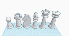 Simple Chess 3D Printer Model