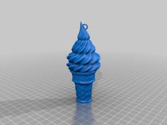 Ice Cream With Waffle Cone 3D Printer Model