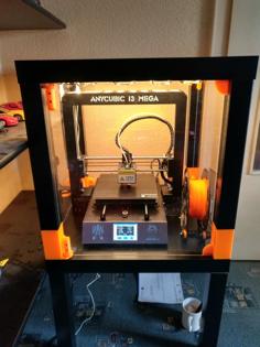 Two Door Enclosure For Anycubic I3 Mega With Ikea Lack Tables 3D Printer Model