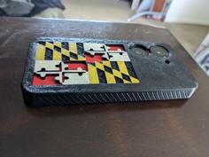 Asus Zenfone 9 / 10 Maryland Flag Inset 3D Printer Model