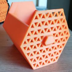 HIVE – Hex Drawer With Mesh Front 3D Printer Model