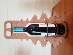 Laser Cut Christmas Wine Holder