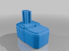 Ryobi Dummy Battery Low Poly 3D Printer Model