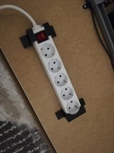 Socket Strip Mount 3D Printer Model