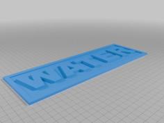 Water Sign 3D Printer Model