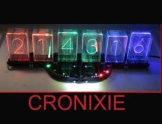 Laser Cut CRONIXIE The LED Nixie Clock ; WS2812; CRONIOS Modul