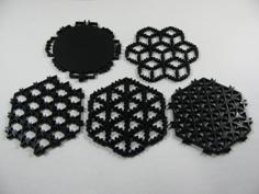 Laser Cut Circuit Inspired Coasters Pack 1