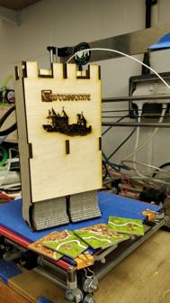 Laser Cut Carcassonne Card Tower