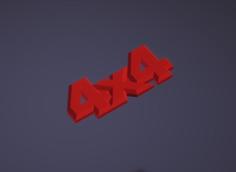 Fiat Panda 4×4 141 | Logo Modanature 4×4 3D Printer Model