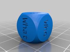 Question Dice 3D Printer Model