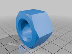 Resin Hex Nut 3D Printer Model