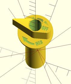 Universal Parametric Petcock Knob 3D Printer Model