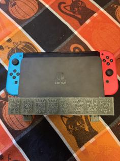 Tiki Style Nintendo Switch OLED Shelf W/ Brackets 3D Printer Model