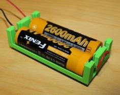 18650 Dual Battery Holder 3D Printer Model