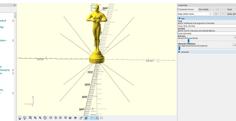 OSCAR-Statue With Customizable Text Engraved 3D Printer Model