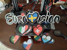 Eurovision Logo 3D Printer Model