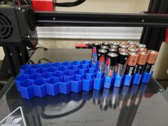 Honeycomb AA Battery Holder 3D Printer Model