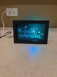 Winter Holiday Signs For Interchangeable Sign Light Box 3D Printer Model