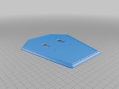 Coffin Double Light Switch Plate 3D Printer Model