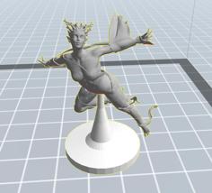 Flying Nymph/dryad With Base 3D Printer Model