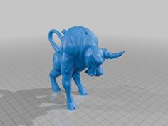 Stylized Bull 3D Printer Model