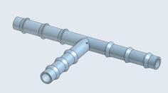 T Pipe Connector 4-4 Mm 3D Printer Model