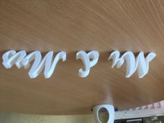 Mr And Mrs Wedding Sign 3D Printer Model