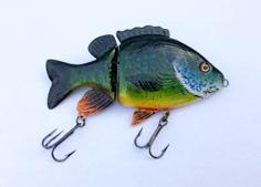 Realistic Sunfish Jointed Swimbait Fishing Lure 3D Printer Model