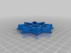 Pointy Petal Flower Cookie Cutter 3D Printer Model