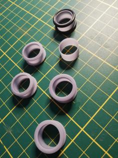 Flesh Tunnels & Tubes (3 Pairs) 16mm 3D Printer Model