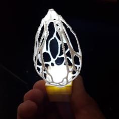 Strange Voronoi Candle Like LED Hat 3D Printer Model