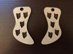 Laser Cut Sock Shaped Earrings