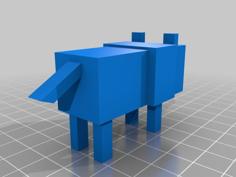 Dog Mincraft 3D Printer Model