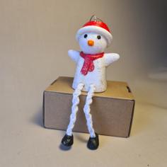 Snowman Christmas Decoration 3D Printer Model