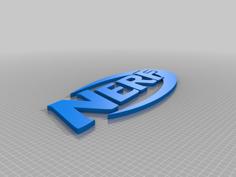 Nerf Logo Flat 3D Printer Model