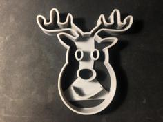 Christmas Reindeer / Rudolph Cookie Cutter 3D Printer Model