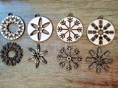 Laser Cut Christmas Balls – Snowflakes