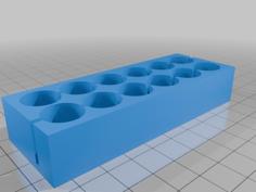 AA Battery Tray (2×6) Vase Mode 3D Printer Model