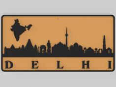 Wall Plate Skyline – Delhi 3D Printer Model