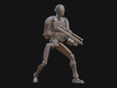 Commando Droid Miniatures 3D Printer Model