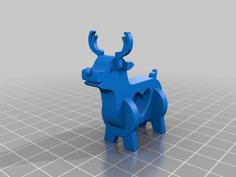 Rudolf Deer Miniature Toy 3D Printer Model