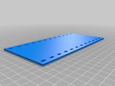 Fischertechnik Static Plate Parametric For Lasercutter 3D Printer Model