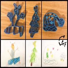 Kids Cookie Cutters 3D Printer Model