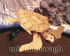 Laser Cut Sea Turtle 3D Puzzle