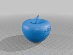 APPLE WITH NAME 3D Printer Model